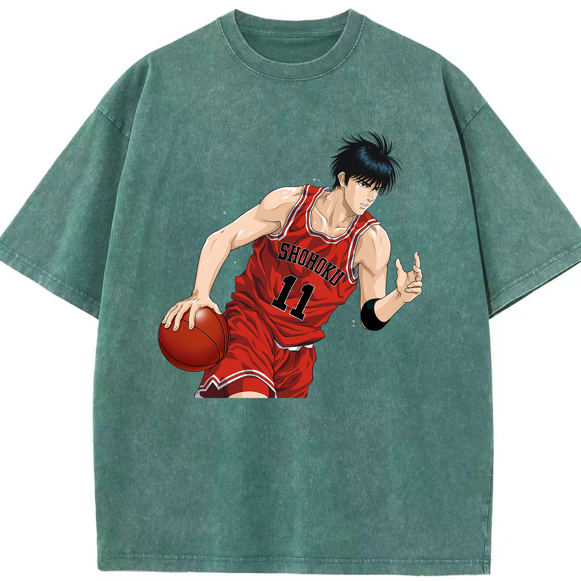 （画像用） SLAM DUNK／スラムダンク 綿100% ヴィンテージ風 半袖Tシャツ（フロントプリント）